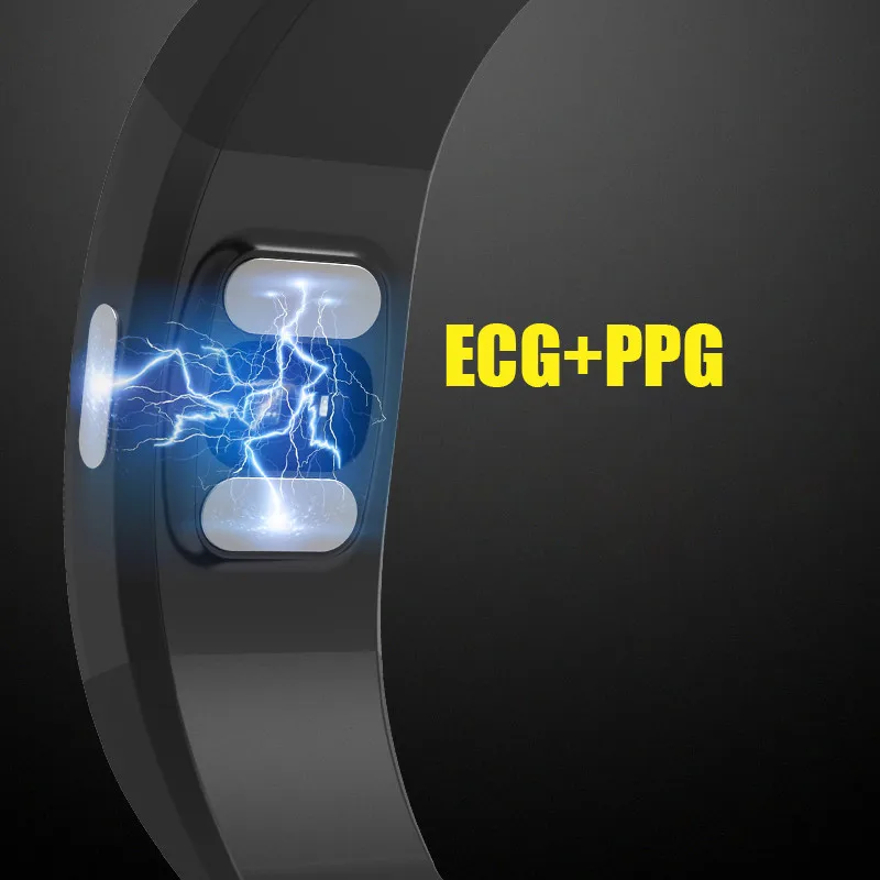 Ip67 умный Браслет ЭКГ Ppg кровяное давление монитор сердечного ритма фитнес-трекер Шагомер спортивный умный Браслет для Android Ios