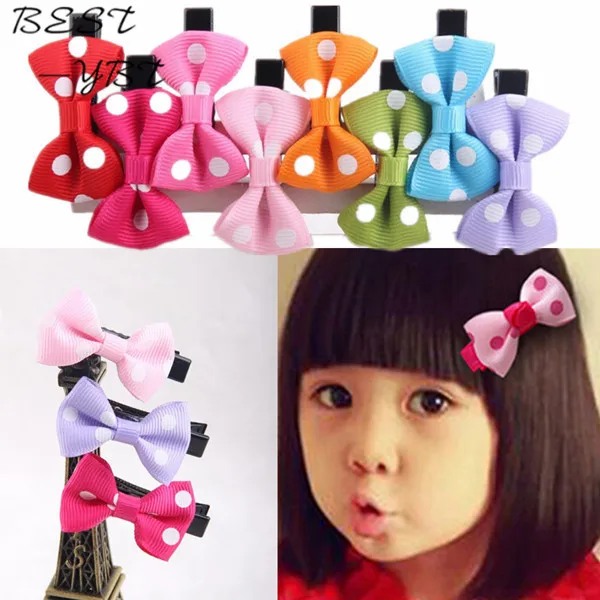 10 шт. очень милая и изящная заколка для волос с бантом аксессуары ярких цветов