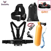 snowhu for go pro accessories set yellow water floating grip monopod handle tripod for gopro hero 10 9 8 7 6 for yi camera gs64