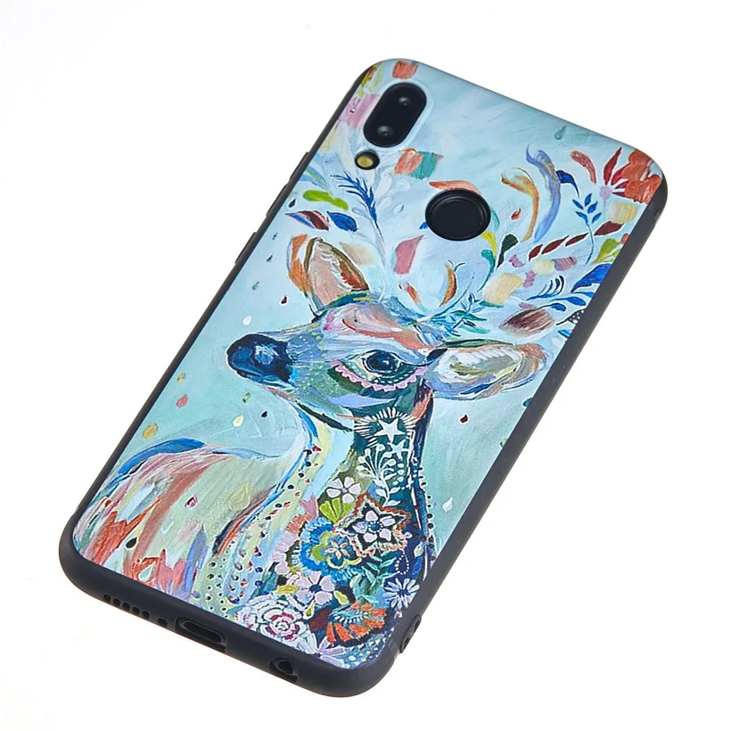 Чехол HEMASOLY для Huawei Mate 20 Lite силиконовый чехол Honor 8X мягкий TPU Play 3D Relif Fish Flower