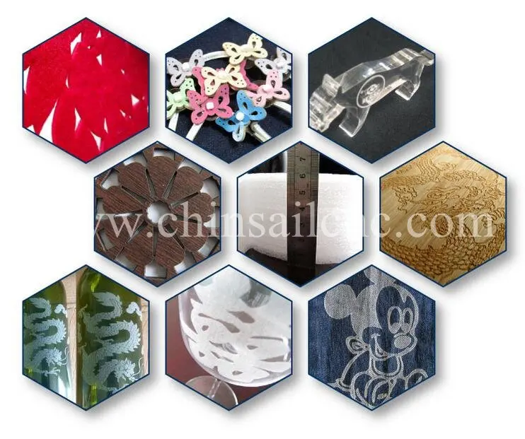 Top quality!! 1290 1390 laser cloth cutting machine with blade table for sale |