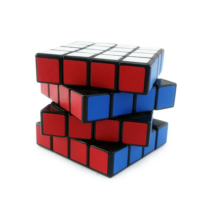 4x4x4 волшебный куб головоломка на скорость игры игрушки для детей черная наклейка