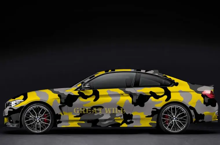 4 Black Gray Camouflage Vinyl Wrap Film Auto Sticker Vinyls Film Camouflage Car Wrap For Car Wrapping Matte Glossy Air Bubble Free - Название цвета: 4
