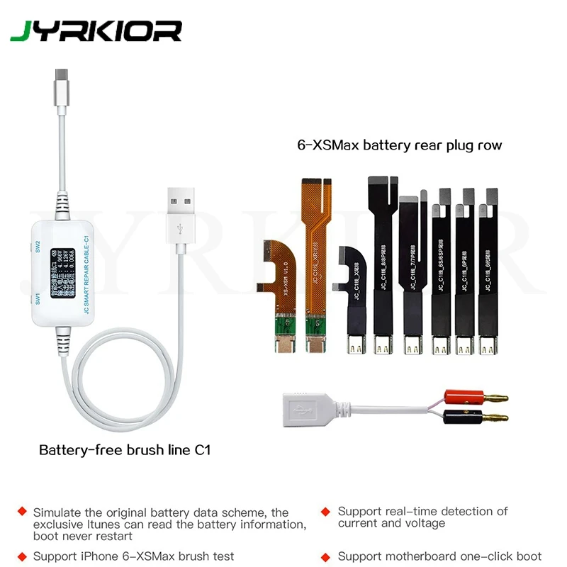 JC C1 умная ремонтная коробка для iPhone XR XS MAX X 8 Plus 8 7P 6S Plus 6S 6P 6 плата для зарядки аккумулятора
