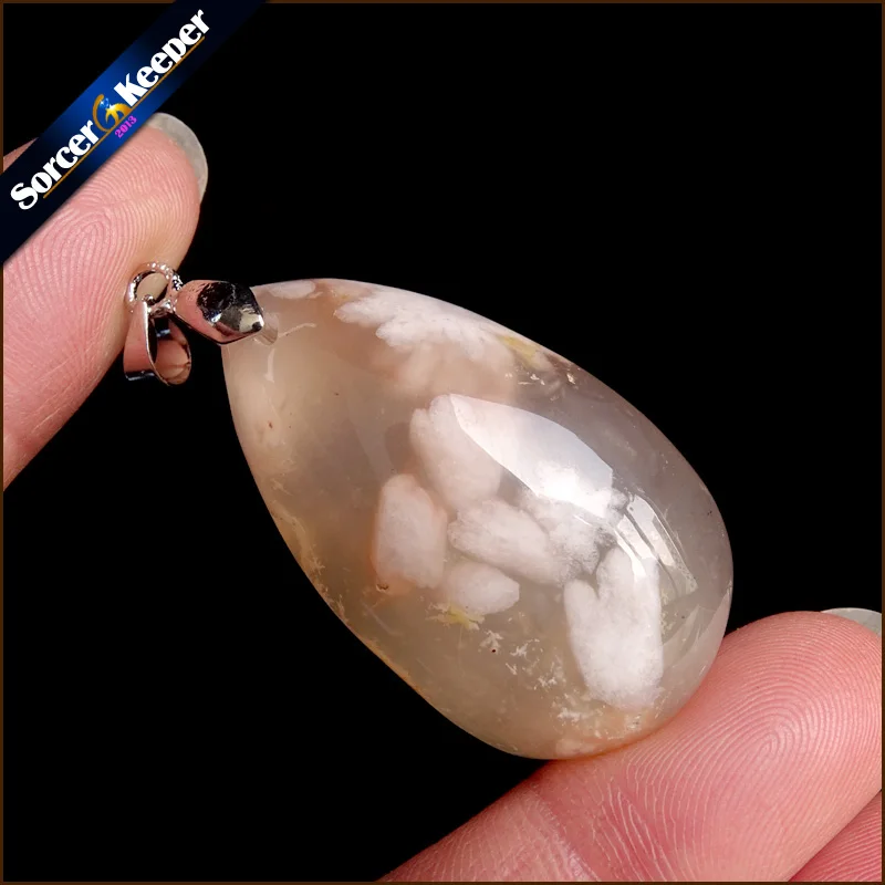 Real Female Natural Bijoux Femme Choker Necklaces Pendants Hand Made Cherry Blossoms Agates Stone Beads For Jewelry Making YS705 | Украшения