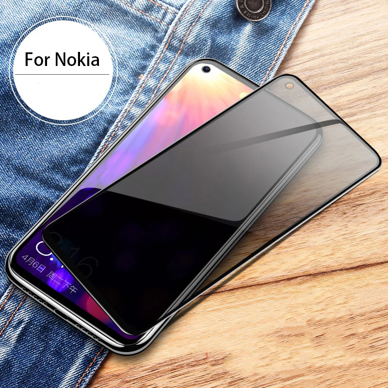 EXUNTON полное покрытие анти-шпионское антибликовое закаленное стекло для Nokia X71 8 1