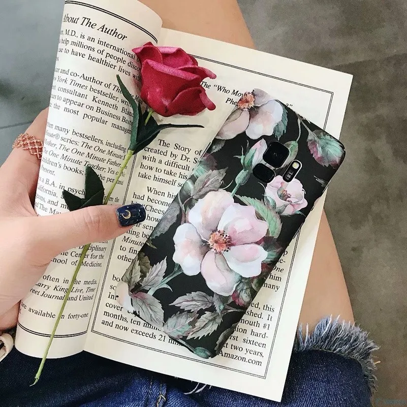 Flower D Мраморный чехол для телефона samsung Galaxy S7 Edge S8 S9 S10 Plus e Note 8 9 Note9 S10e S9+ жесткий чехол с рисунком - Цвет: Flower D