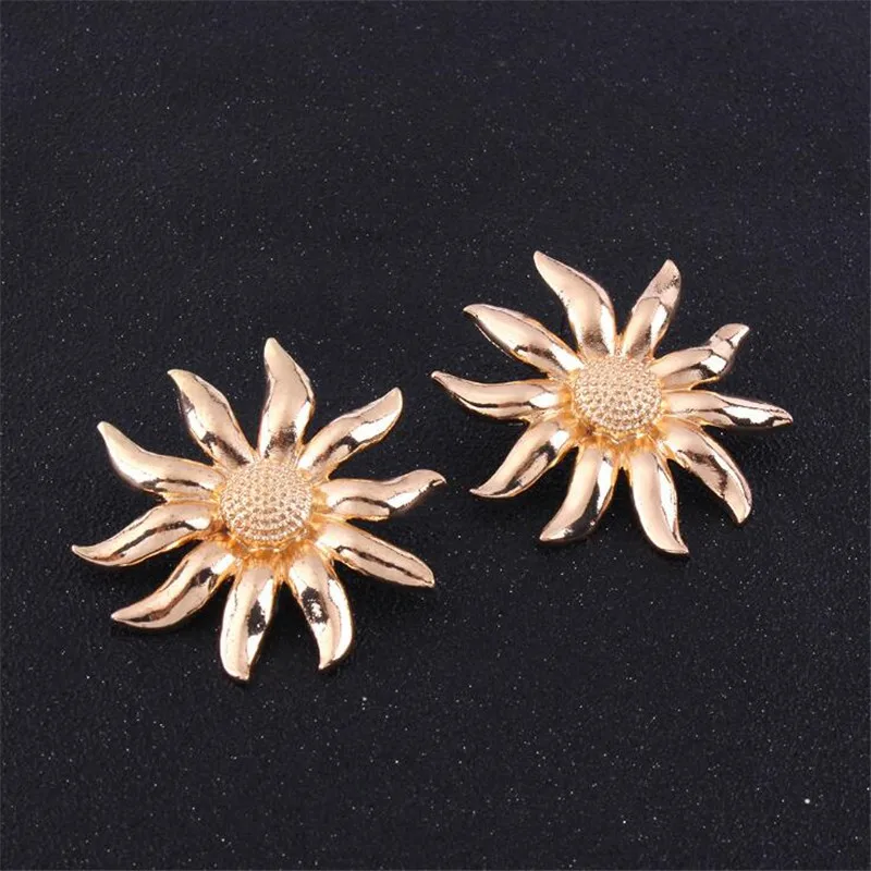 2018 новые летние элегантные большие висячие серьги с подсолнухом для женщин