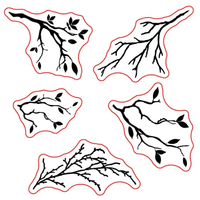 Прозрачные штампы в виде ветвей/силиконовые уплотнения для сделай сам