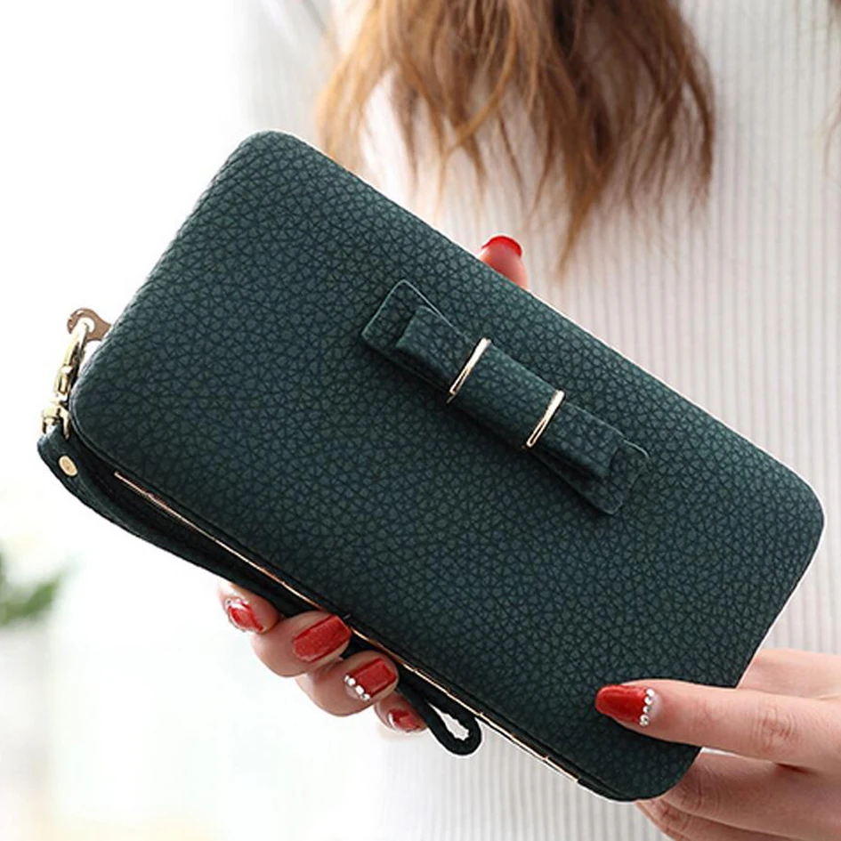 2016 Серия Han кошелек женский длинный Прекрасный бантом Лидер продаж бренд shunvbasha