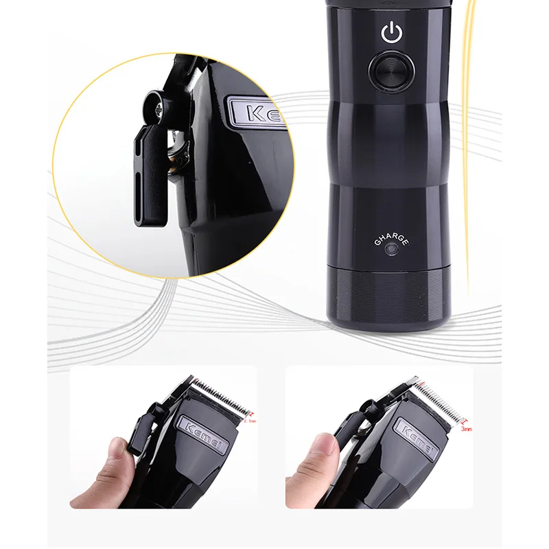 Профессиональная машинка для стрижки волос Kemei Электрический Мощный