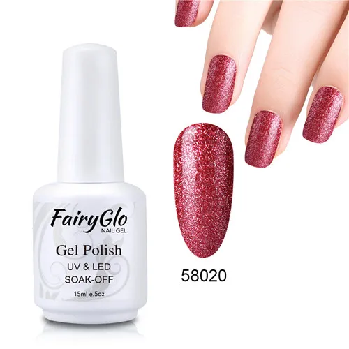 FairyGlo 15 мл Bling Platinum лак для ногтей тиснение краски Лак для ногтей Vernis a Ongle Nagellak эмаль счастливый лак Гибридный лак - Цвет: 58020