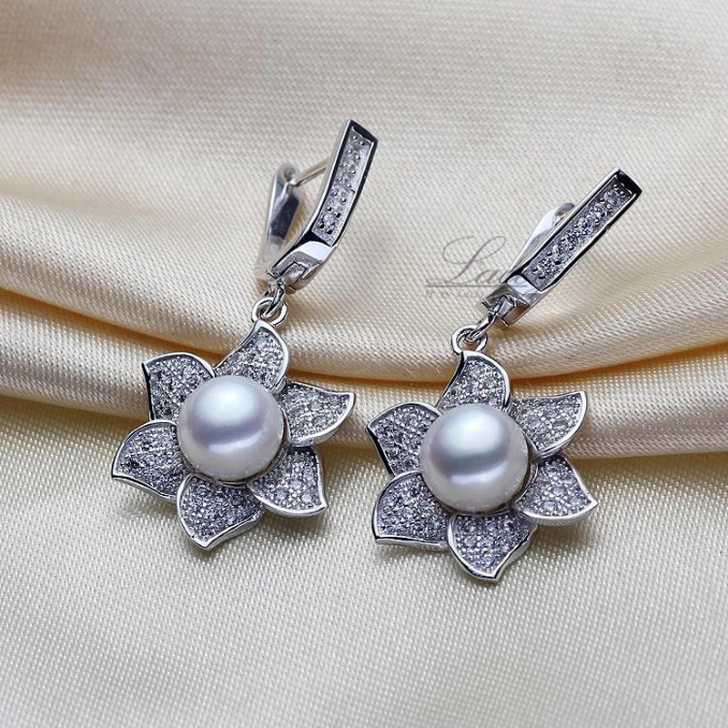 Женские серьги гвоздики из серебра 925 пробы с жемчугом|earring studs for guys|earrings swarovskiearrings