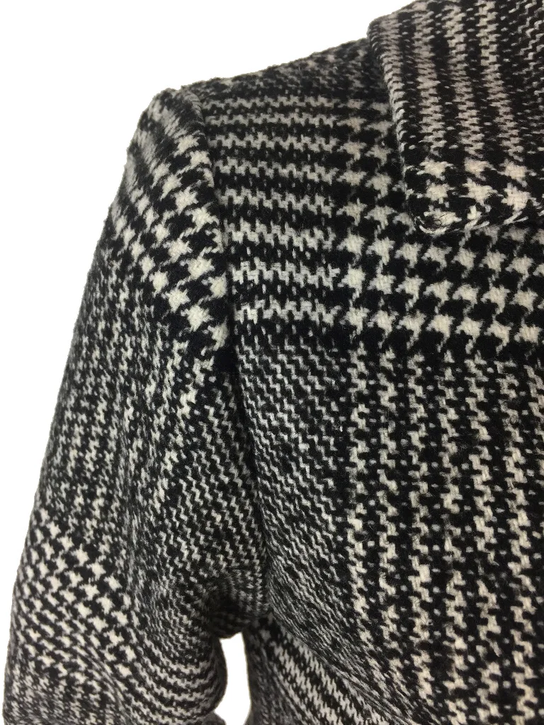 Длинное женское Шерстяное Пальто клетчатая Женская куртка винтажное