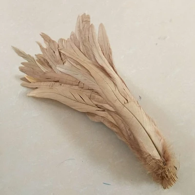 light brown Красочные с перьями из хвоста петуха 500 шт./лот темно/темно-зеленый курица перья, перья петуха для украшения 20-25 см - Цвет: light brown