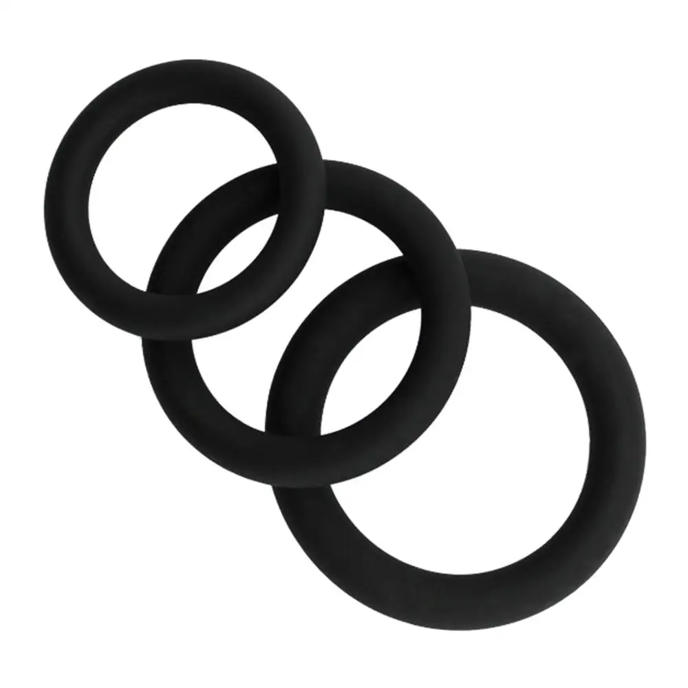Набор из 4 колец для пениса-3 кольца и 1 регулируемая петля пениса-улучшающая