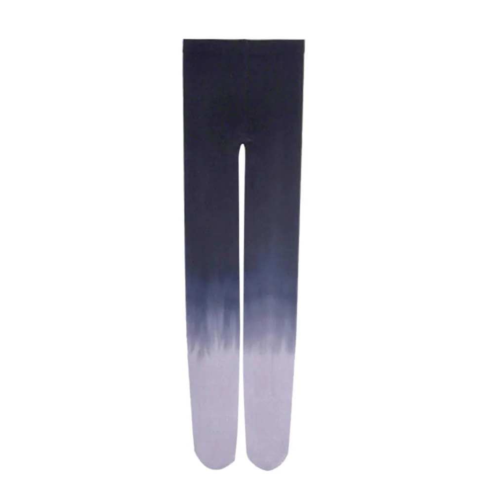 Navy Chaussette, женские градиентные акварельные колготки, чулки, красивые чулки, высококачественные колготки Meias Sokken Hocok - Цвет: Navy