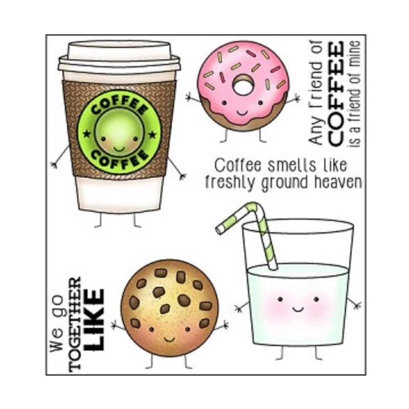 

AZSG Coffee Biscuit Silicone Clear Stamps/Seal For DIY Scrapbooking Decorative Card Making Craft Fun Decoration Supplies