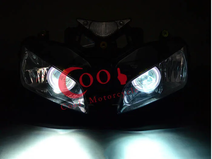Мотоцикл Fornt фара проектор Красный ангел демон глаз в сборе для Honda CBR1000RR CBR 1000RR