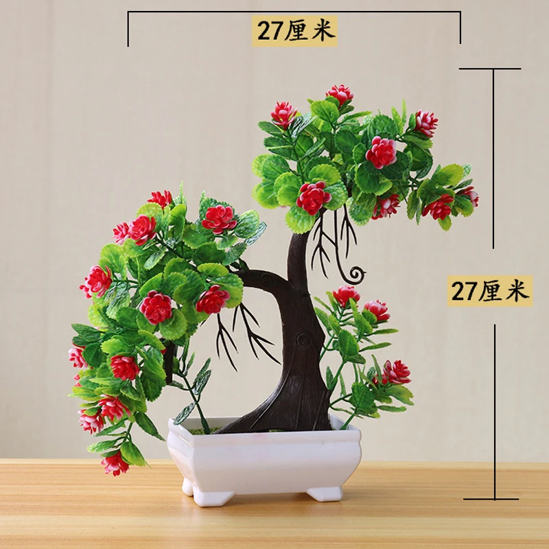 

Creative Artificial Tree Bonsai Plastic Landscape Pot Culture Simulation Tree Plants Office Table Furnishings Home Decorative