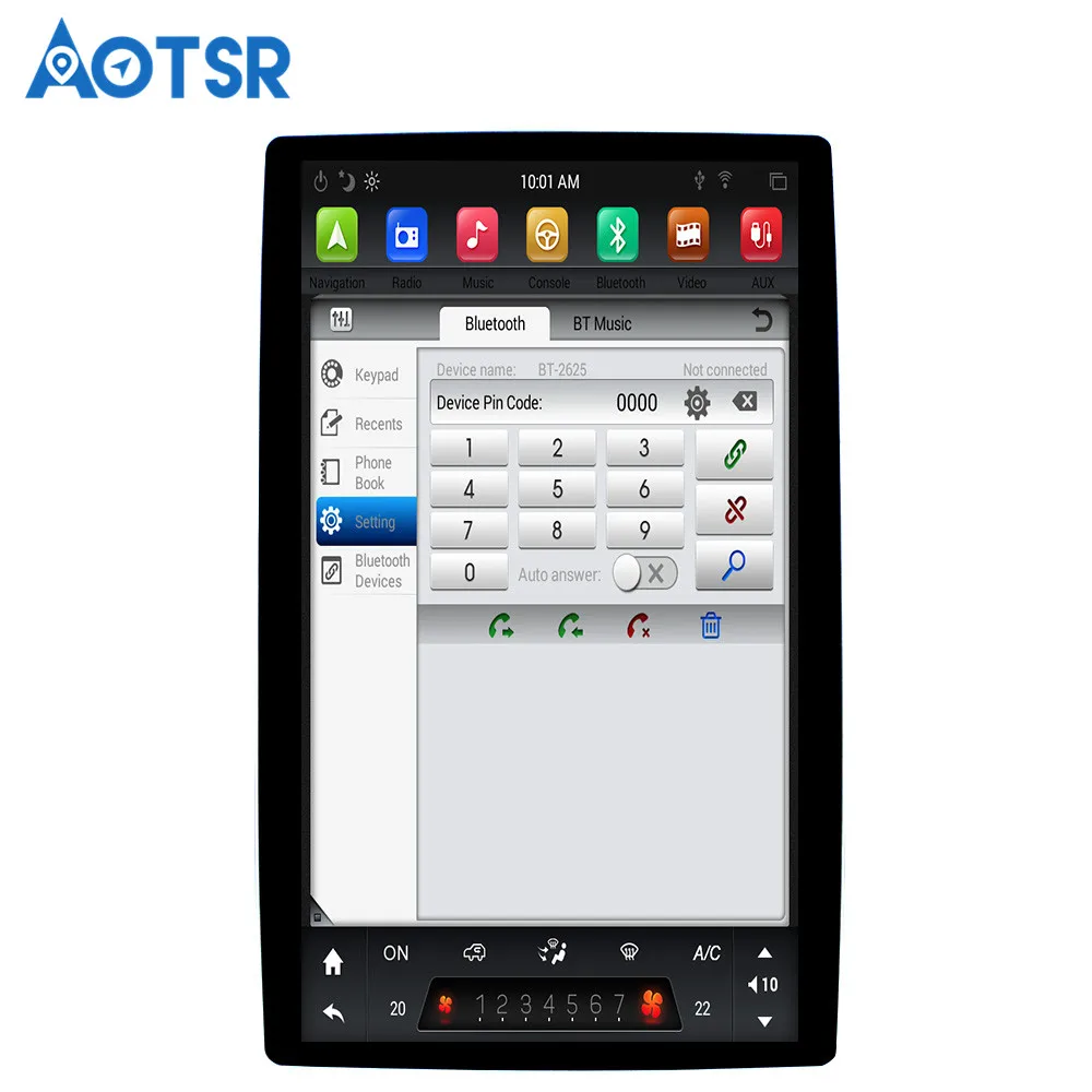 Универсальная Автомобильная Мультимедийная система Tesla Android 12 8 4 + 32 ГБ 1 дюйма без