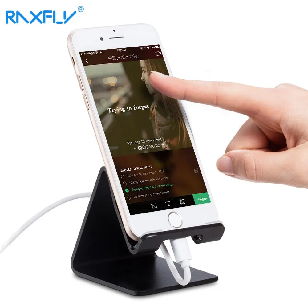 Держатель для телефона RAXFLY для iPhone X 8 8 Plus iPad Универсальный алюминиевый металлический планшет Настольный держатель для телефона для samsung S8 S9 Plus Держатели