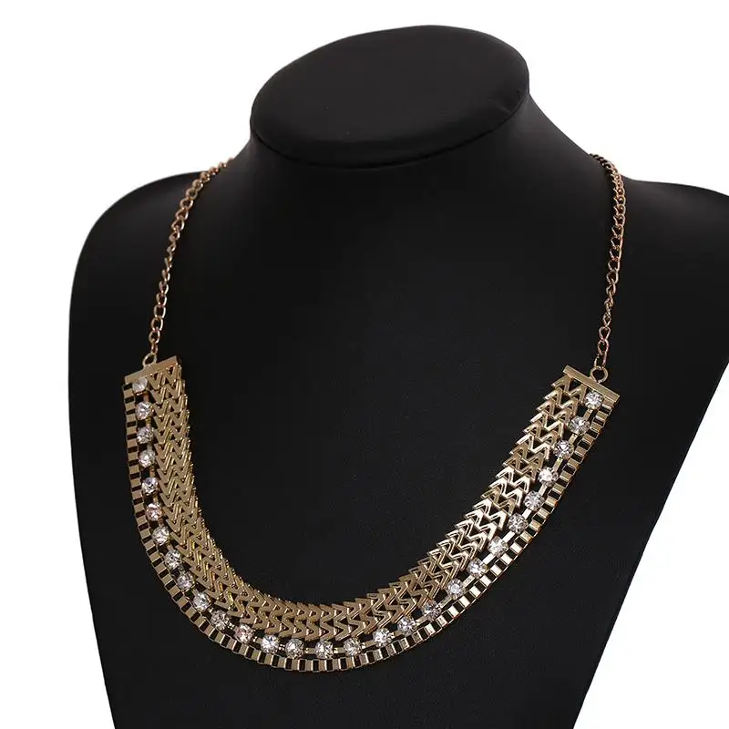 Европейский и американский модный дизайн ожерелье красивый ювелирных кристалл