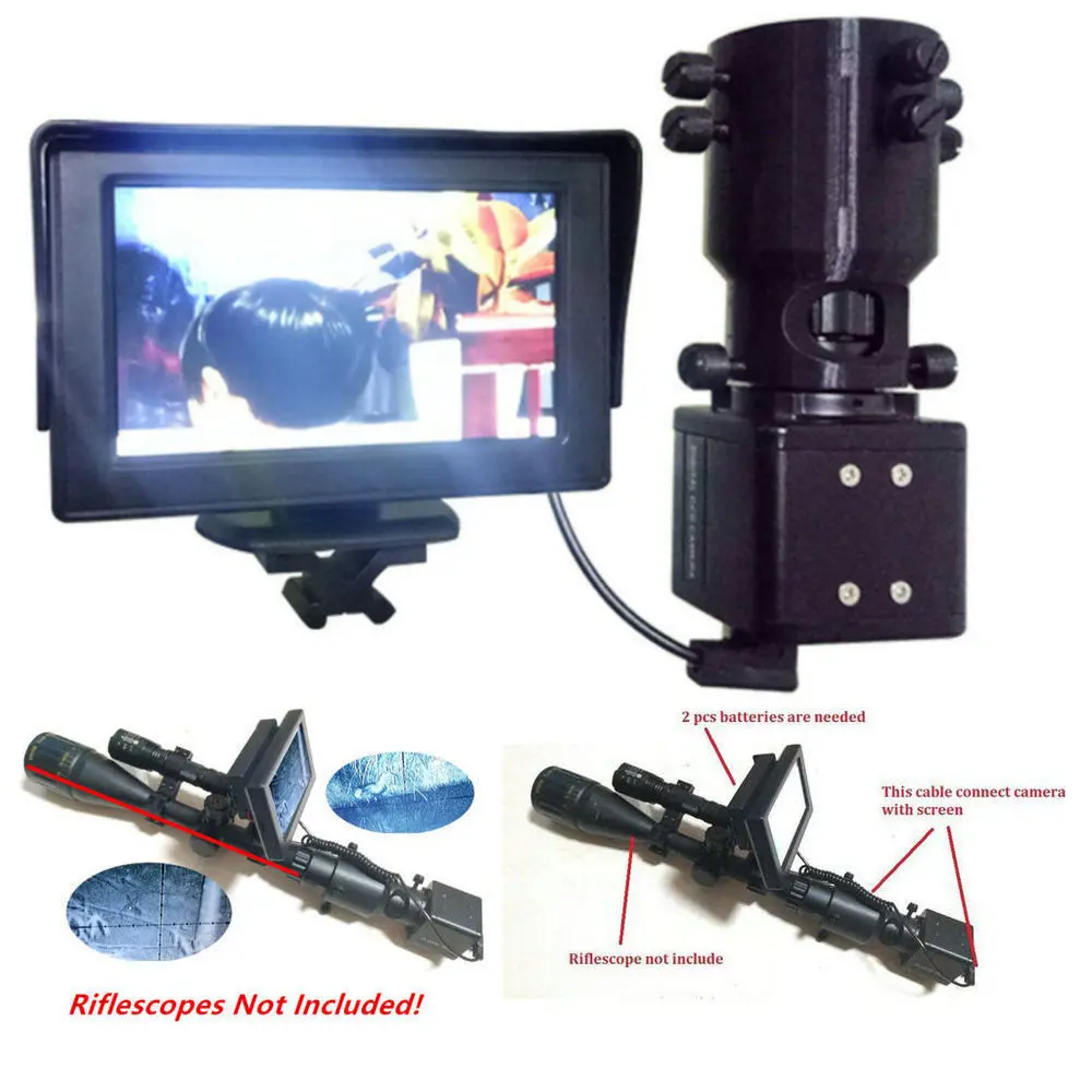 38-45 прицел Add On DIY ночного видения w lcd монитор крепление ИК лазерный фонарь для тактического бинокулярного прицела 100 м/200 м