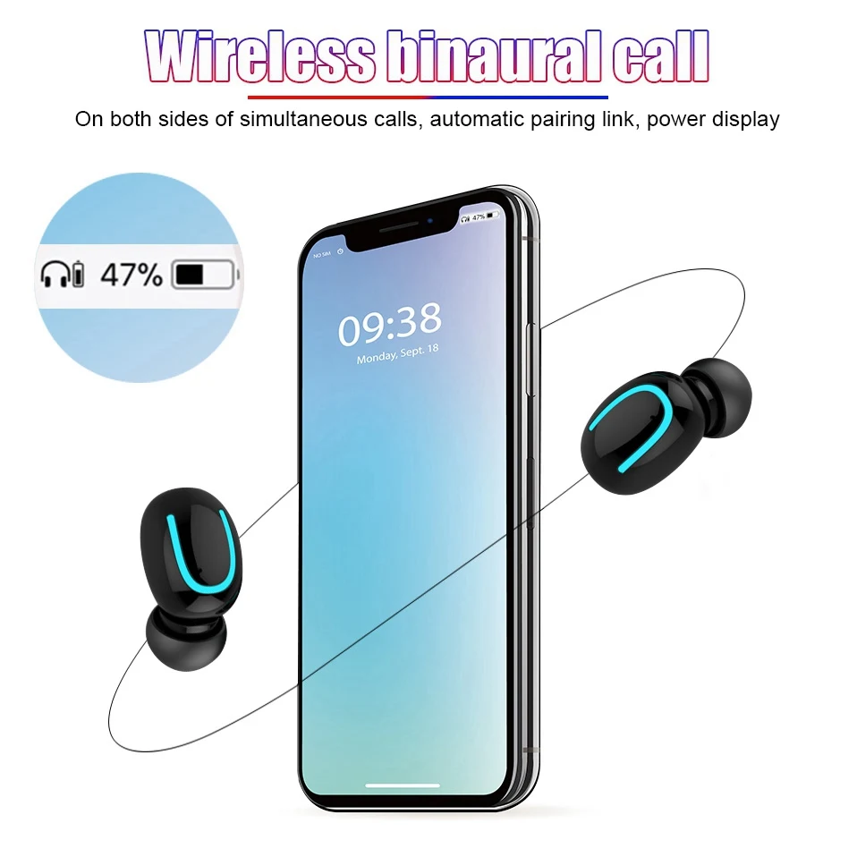 Q32 tws bluetooth 5,0 наушники беспроводные наушники с микрофоном спортивные наушники в коробке для смартфона fone de ouvido pk airdots