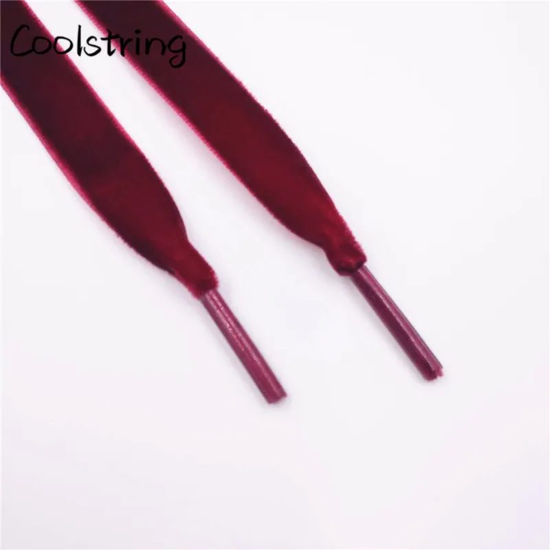 Coolstring 1,27 см(1/2 дюйма) пластиковые наконечники плоские односторонние сверхпрочные вельветовые шнурки для спортивной обуви одна пара Прямая поставка