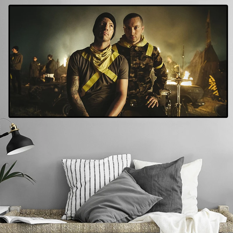 Плакаты на холсте с изображением группы Twenty One Pilots HD для украшения дома и офиса |