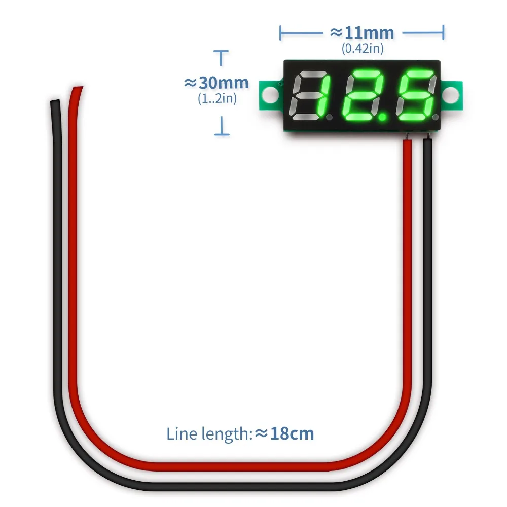 0 28 дюймов 2 5 V 30V Мини цифровой вольтметр Напряжение метр тестер LED Экран