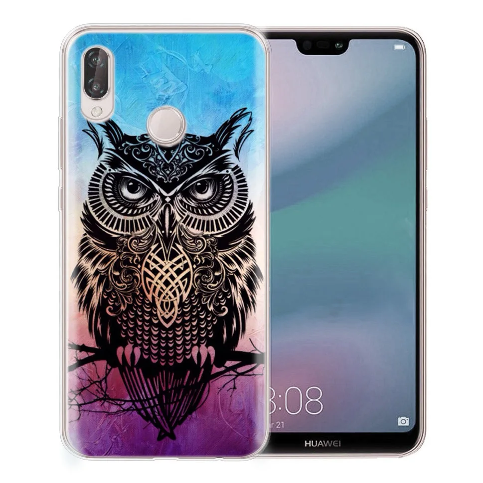 Чехол для Huawei Honor 7A 8A 8X 8C 9 10 Mate 20 P9 P10 lite/P8 Lite Y5 II Nova 3 Мягкая Краска TPU Сова пони крышка