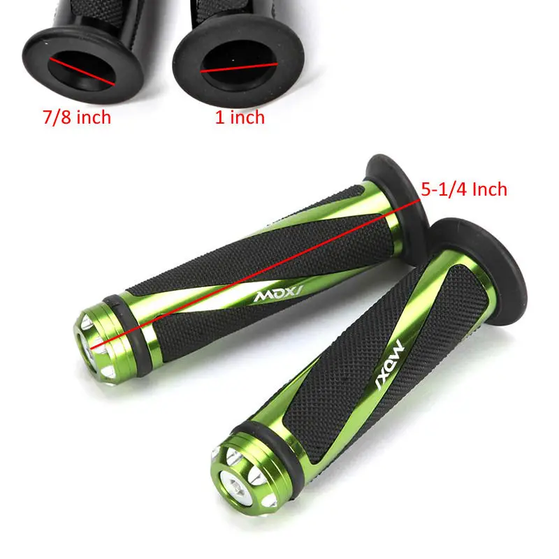 Зеленые 7/8 дюйма универсальные наконечники Руля Мотоцикла гелевые ручки для