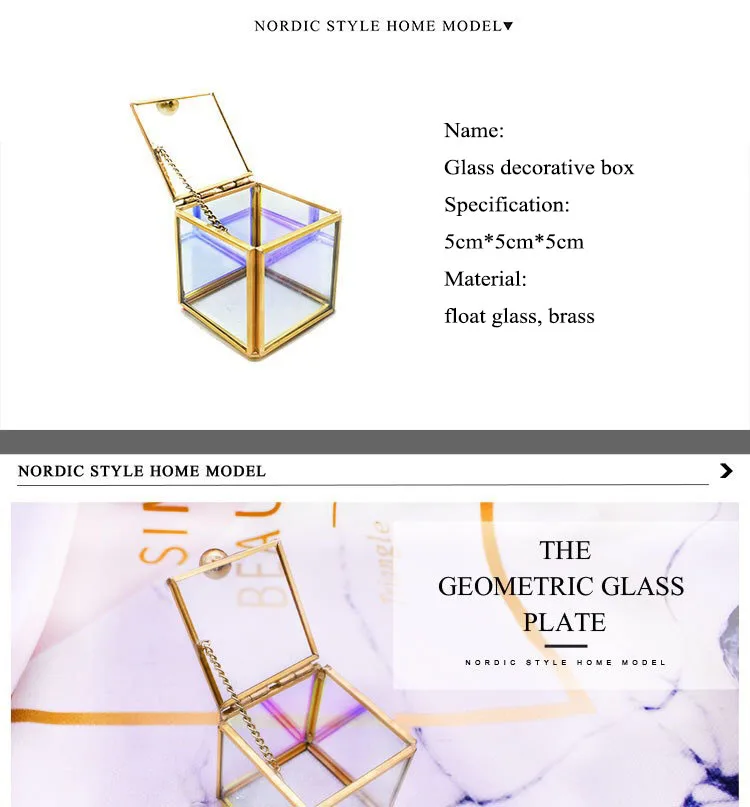 Новинка, Северное квадратное прозрачное стекло, Цветочная комната, свадебное кольцо, шкатулка, вечный цветок, покрытие, украшение дома, украшения