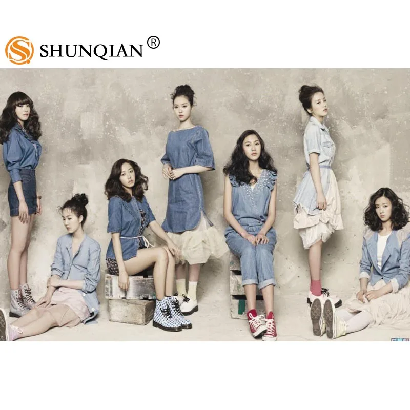 Новое поступление KPOP APink Пользовательские печати шелковой атласной тканевый