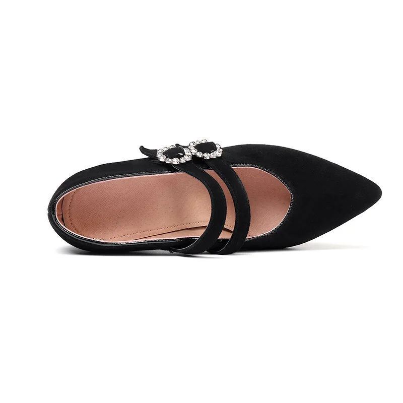 Классические туфли лодочки mary jane на высоком каблуке с пряжкой и кристаллами