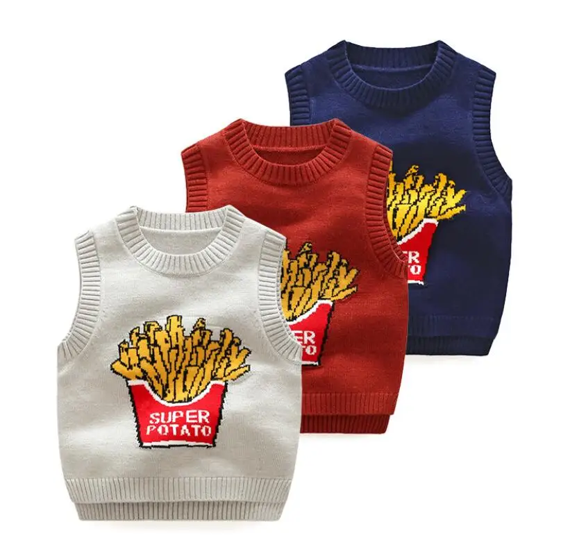

Boy Vest,Spring Autumn,Kids Boy cute knitting Waistcoat,Kids Boy Clothes,Pullover Sweater,Baby Boy Clothing,For 2-7T