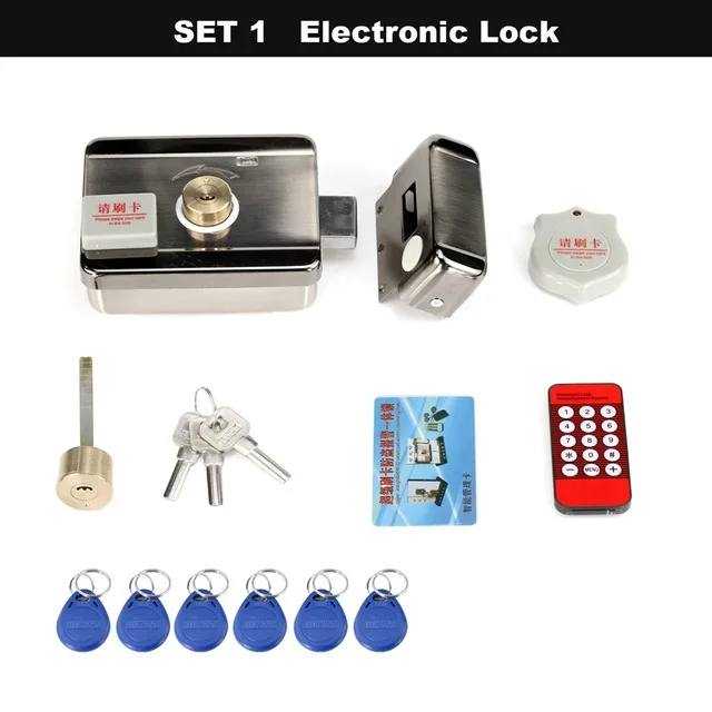 LOCK Homefong электронный замок для видеодомофона проводной разблокировки со смарт-картой - Цвет: LOCK
