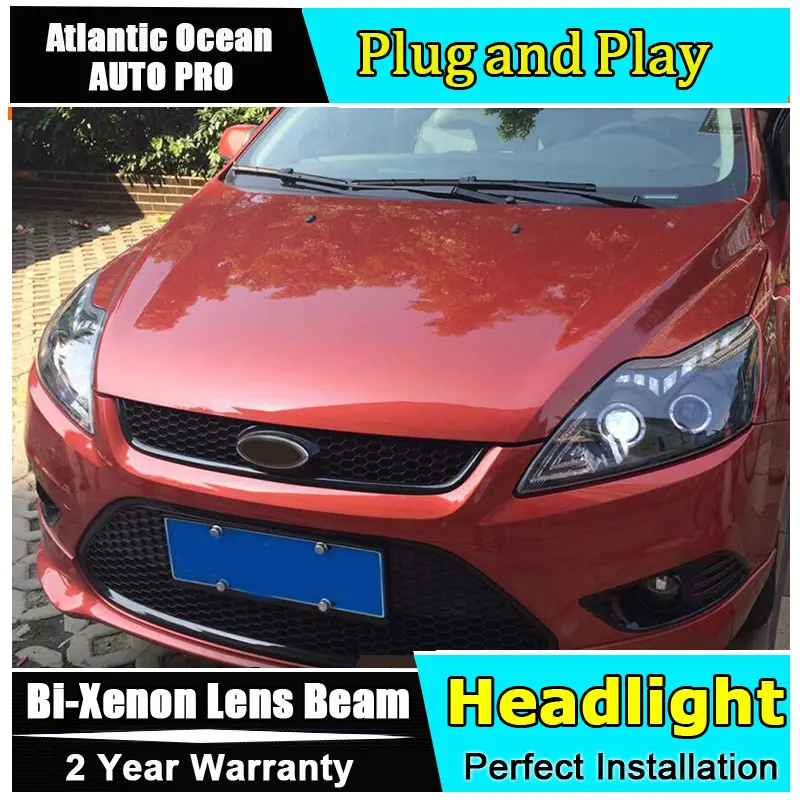 Автомобильный Стайлинг для 2009 2011 Ford Focus 2 светодиодный фар фокус фары DRL Объектив