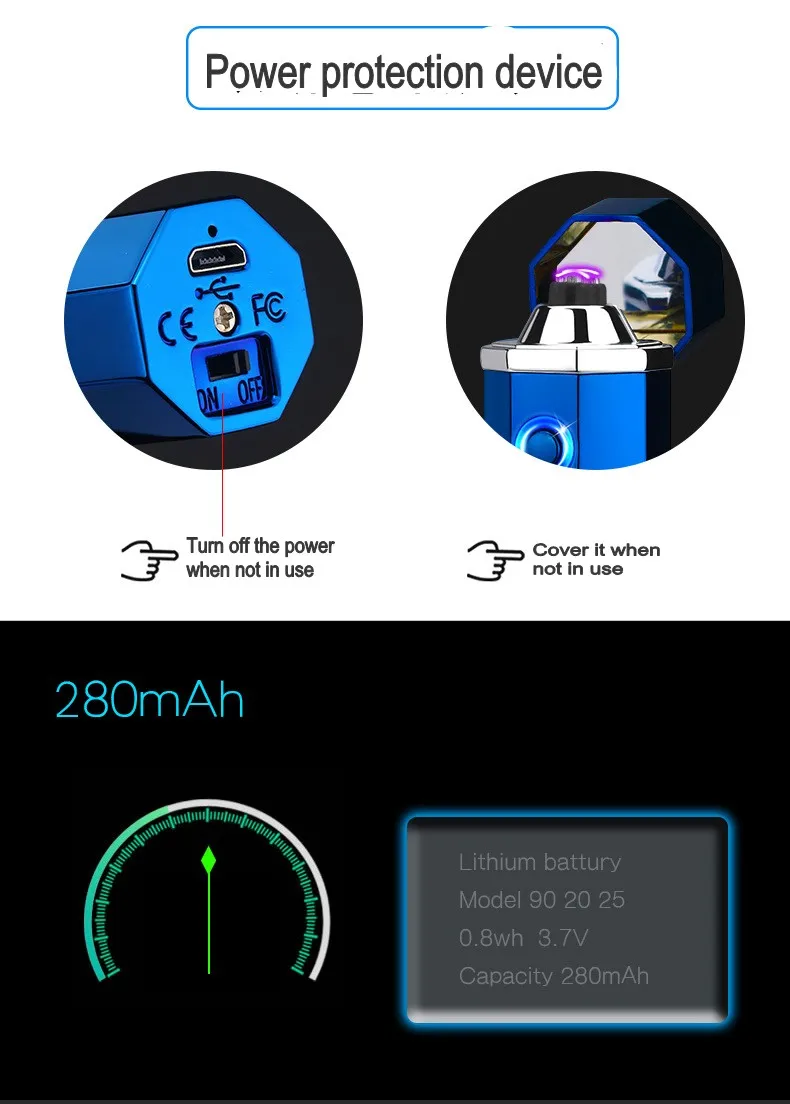 JUSTFULL 2018 новая двойная импульсно дуговая Зажигалка Octahedron электронная USB для