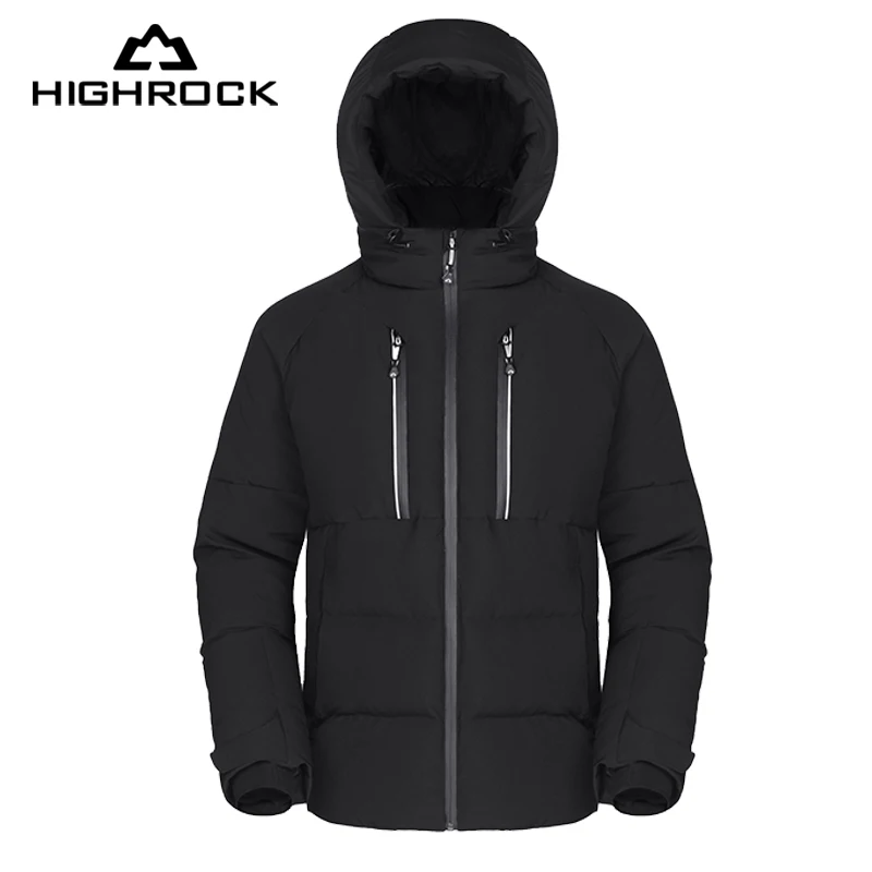 Highrock гусиный пуховик для мужчин зимнее утепленное пальто с подогревом спорта на
