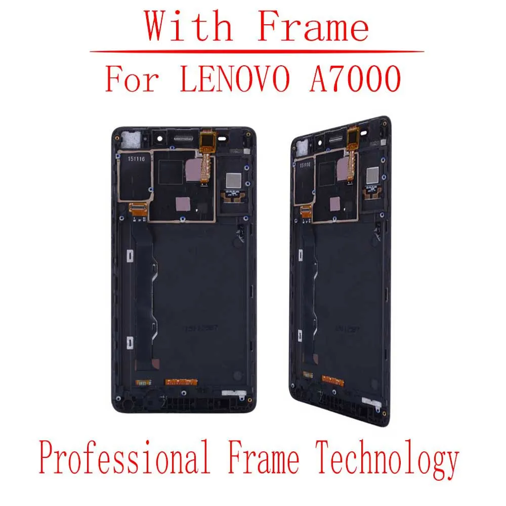 5 &quotоригинальный для Lenovo A7000 ЖК дисплей сенсорный экран с рамкой дигитайзер