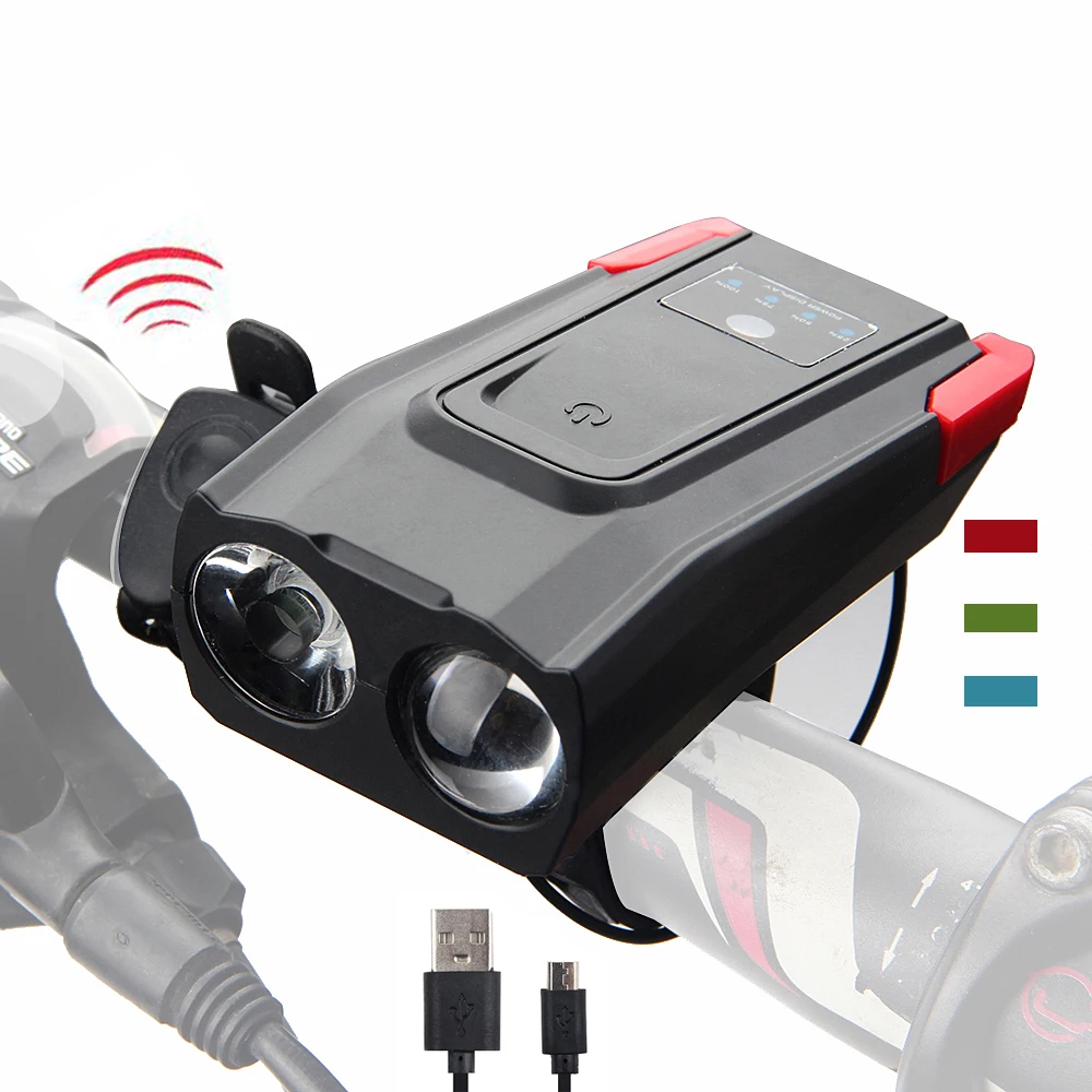 Передняя фара для велосипеда светильник индукционный набор USB Перезаряжаемые