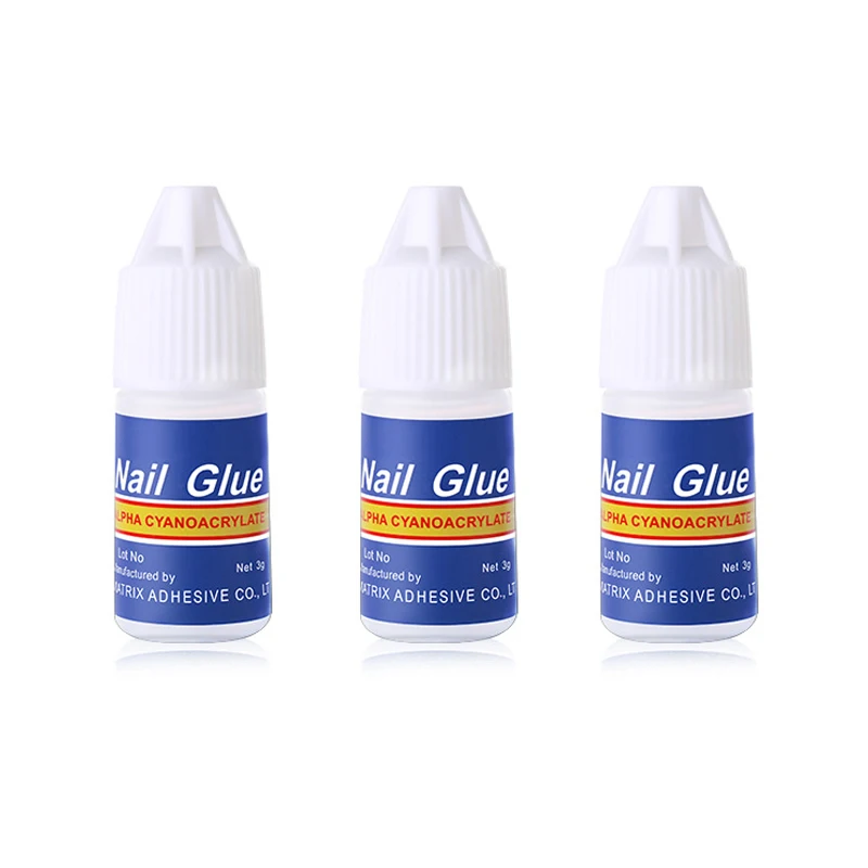 

3pcs Acrylic Nail Glue 3g Fast-dry Adhesive Glue for Nail Art Manicure 88