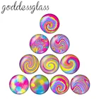 Новые точечные поворотные линии узор 10 шт. 12 мм18 мм20 мм25 мм круглые фото стекло кабошон демонстрация плоская задняя сторона сделать ZB0542