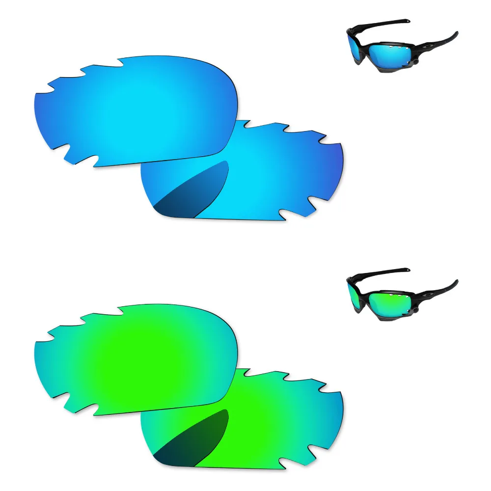 

Изумрудно-зеленый и синий 2 пары зеркальные поляризованные Сменные линзы для Jawbone оправа солнцезащитных очков с вентиляцией 100% UVA & UVB защита