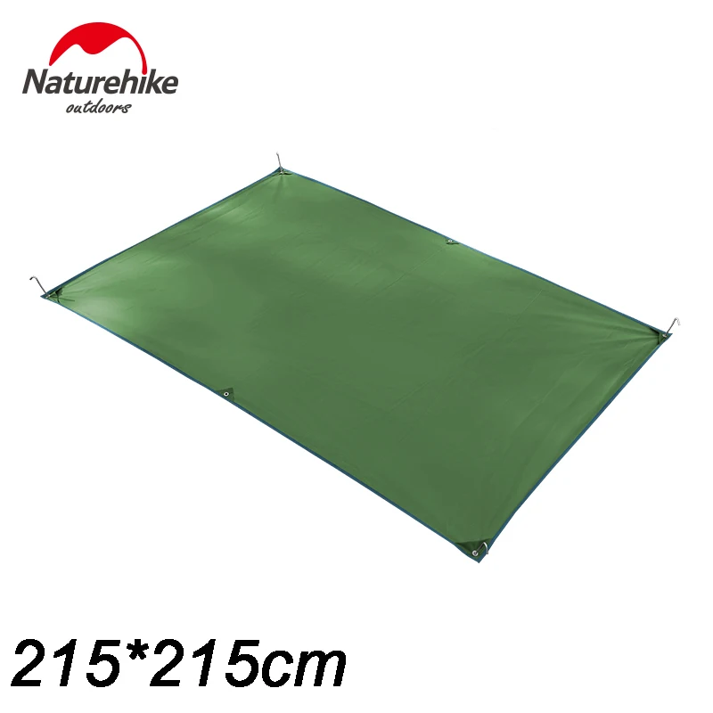 NatureHike коврик для кемпинга 215*215 см спальный коврик для 3-4 человек Открытый Пикник пляж палатка тент большой размер водонепроницаемый туристические коврики - Цвет: green L