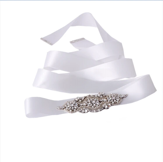 white TRiXY S05 женские Стразы свадебное платье со стразами пояс кристалл свадебные пояса свадебное платье аксессуары - Цвет: white
