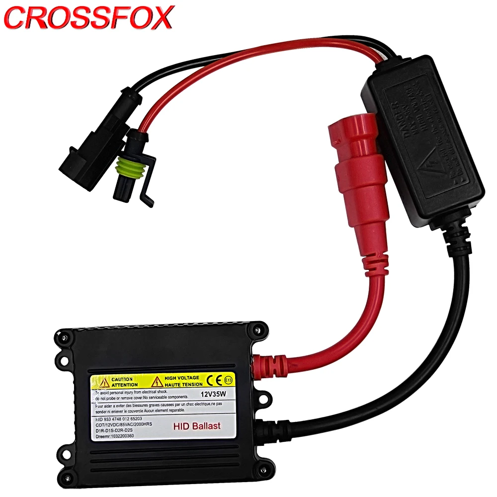 

CROSSFOX 1Pcs 35W 55W DC Xenon Ignition Unit Nlock H4 H7 H11 H3 9005 9006 880 H13 HID Ballast Car Headlight Electronic Ballasts
